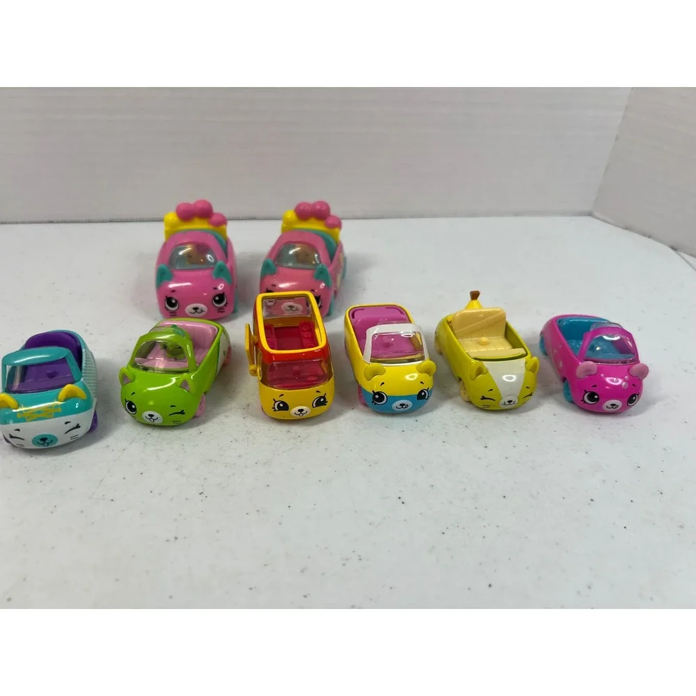 Shopkins Cutie Cars Lot 8 Moose Toys & Happy Meal Mini Vehicles Pink